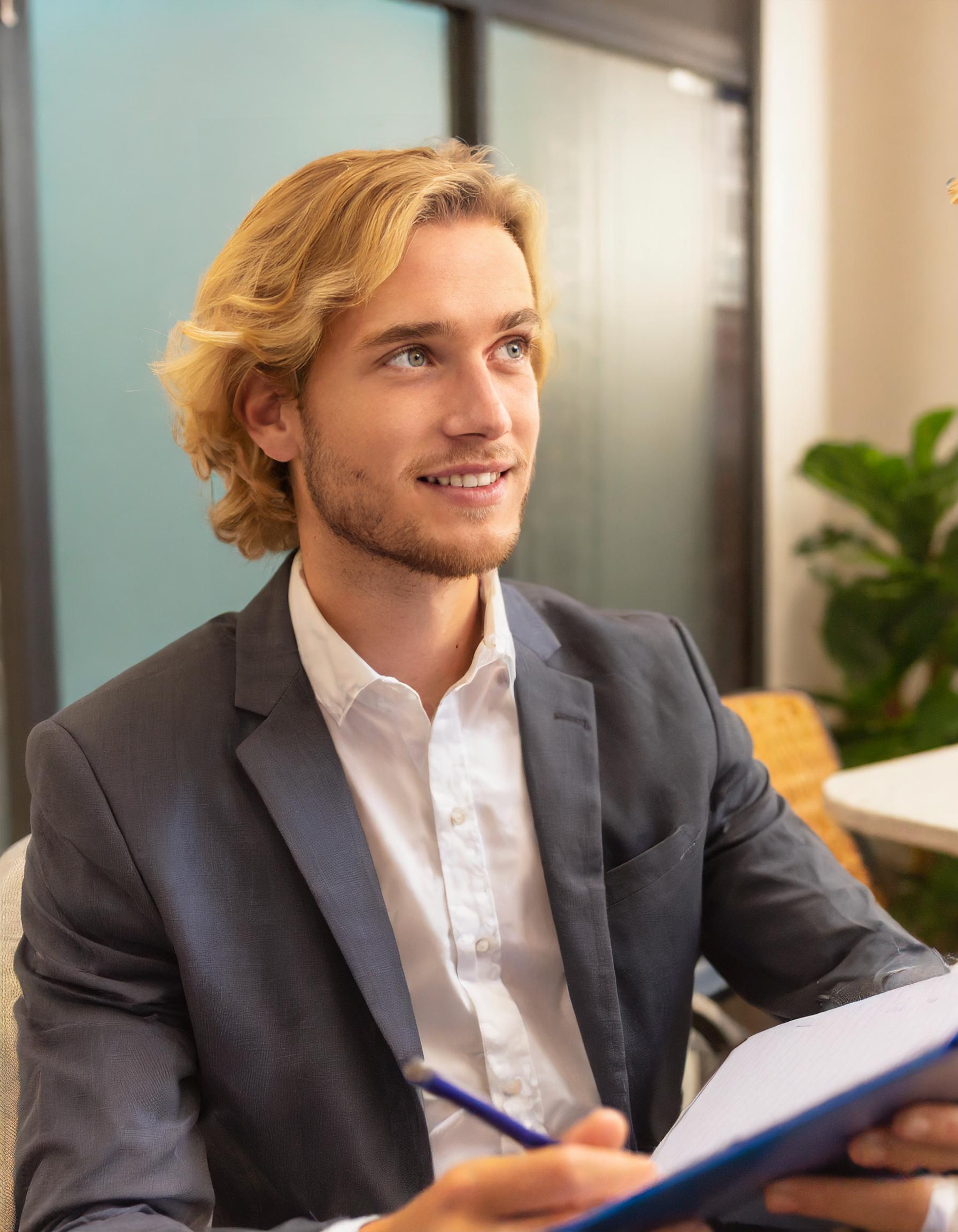 Mann in formeller Kleidung, professioneller Ausdruck